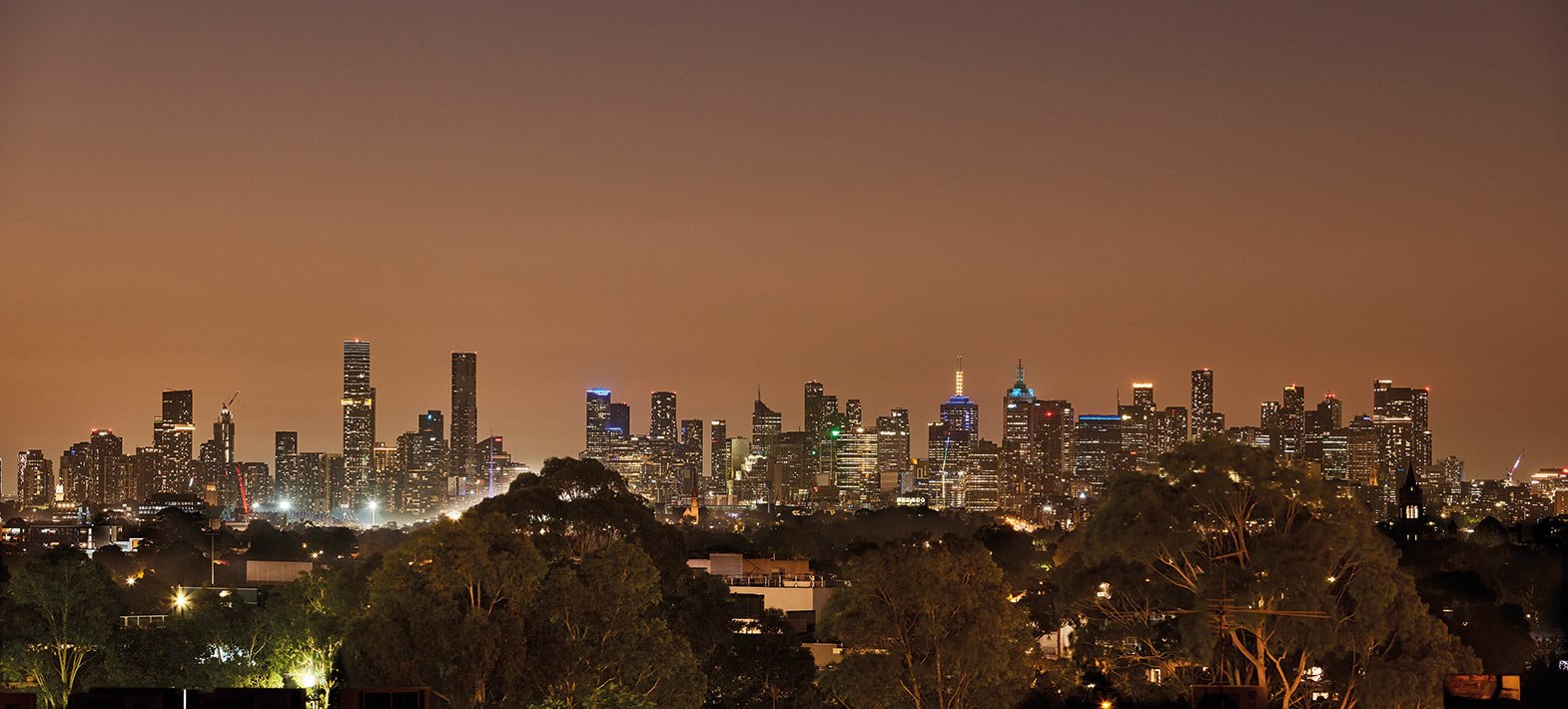 Prospect Hill Camberwell - city skyline view at dusk